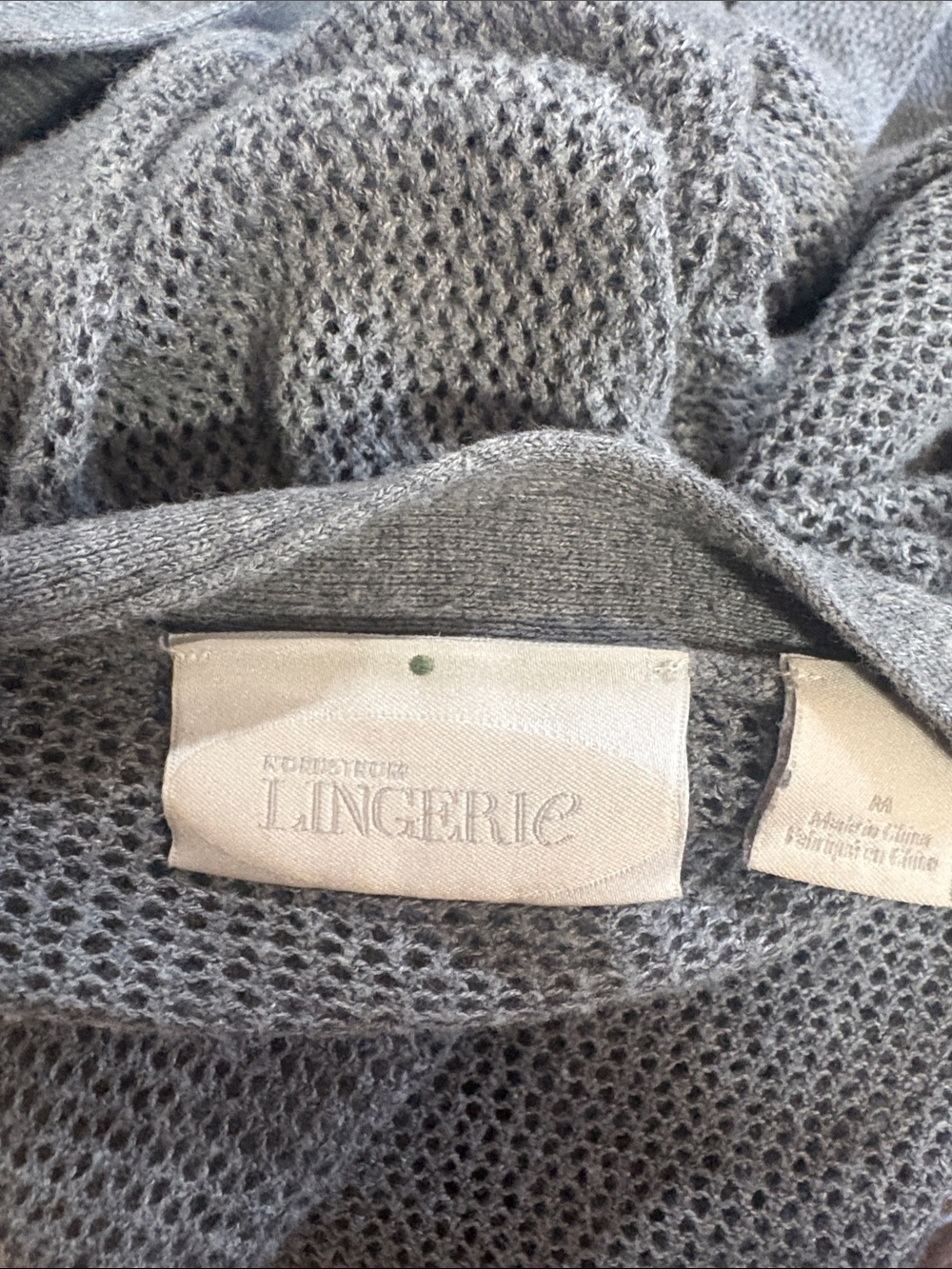 Nordstrom Lingerie Gray Knit Swim Coverup